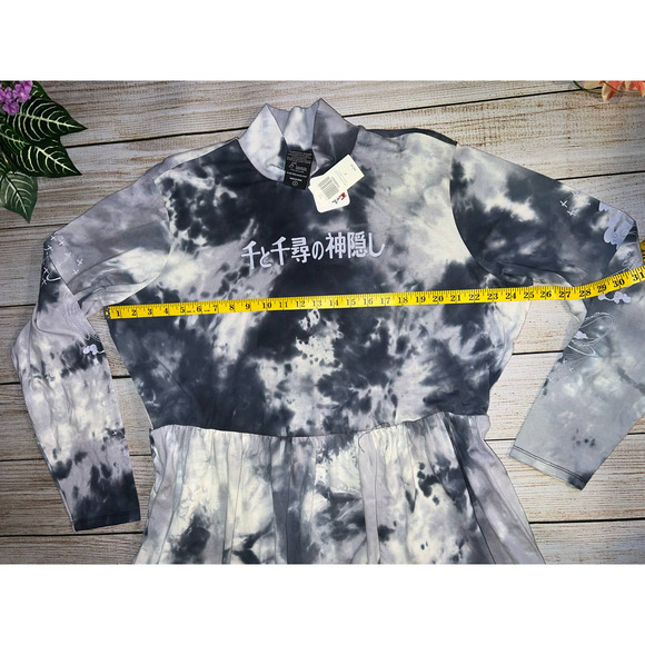 Studio Ghibli Spirited Away Haku Tie-Dye Long-Sleeve Dress Plus Size 2 - Picture 10 of 10